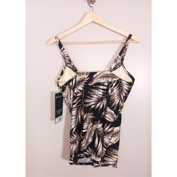 Miraclesuit Love Knot Oasis Tropical‎ Coastal Floral Tankini Top Size 12 NWT - Picture 3 of 5